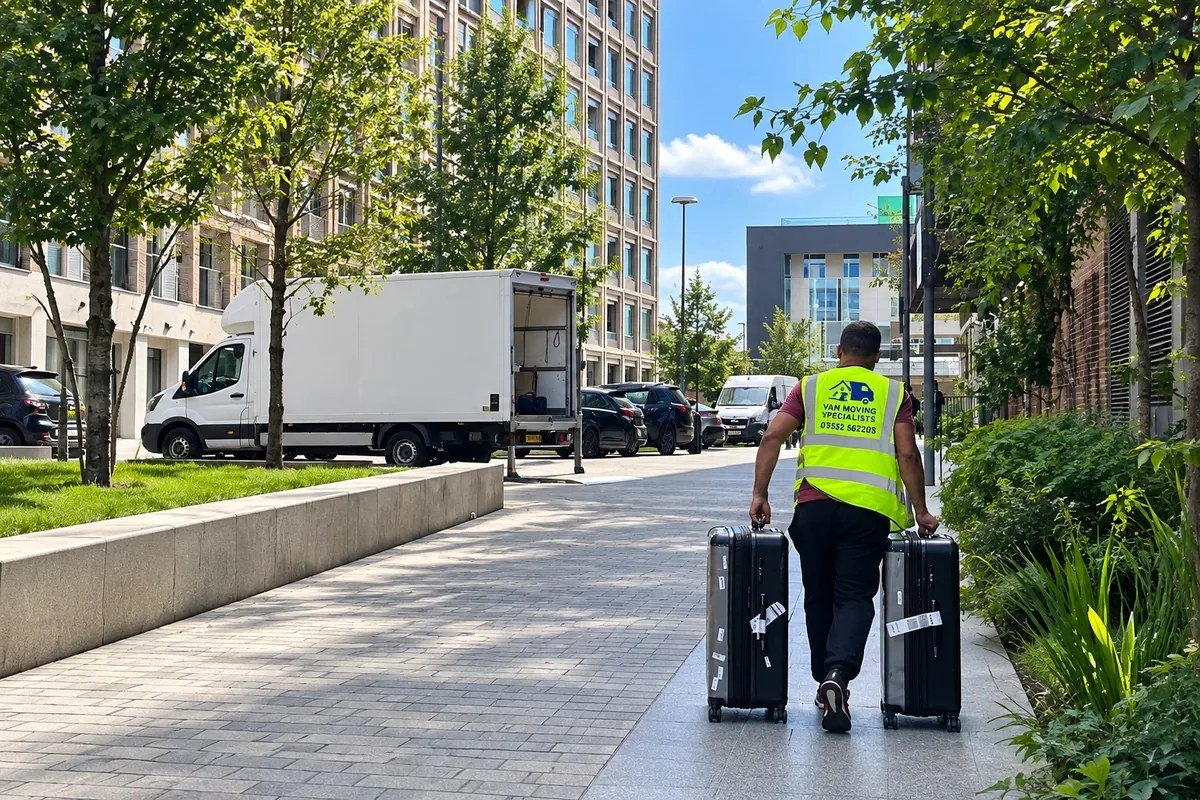 Van Moving Specialists removals team carrying out a residential move in London